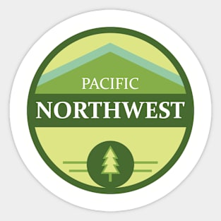 Pacific Northwest (circle badge) Sticker